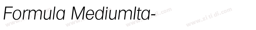 Formula MediumIta字体转换
